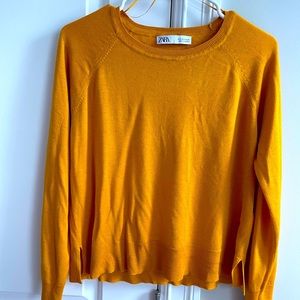 Autumn gold yellow womens sweater Zara